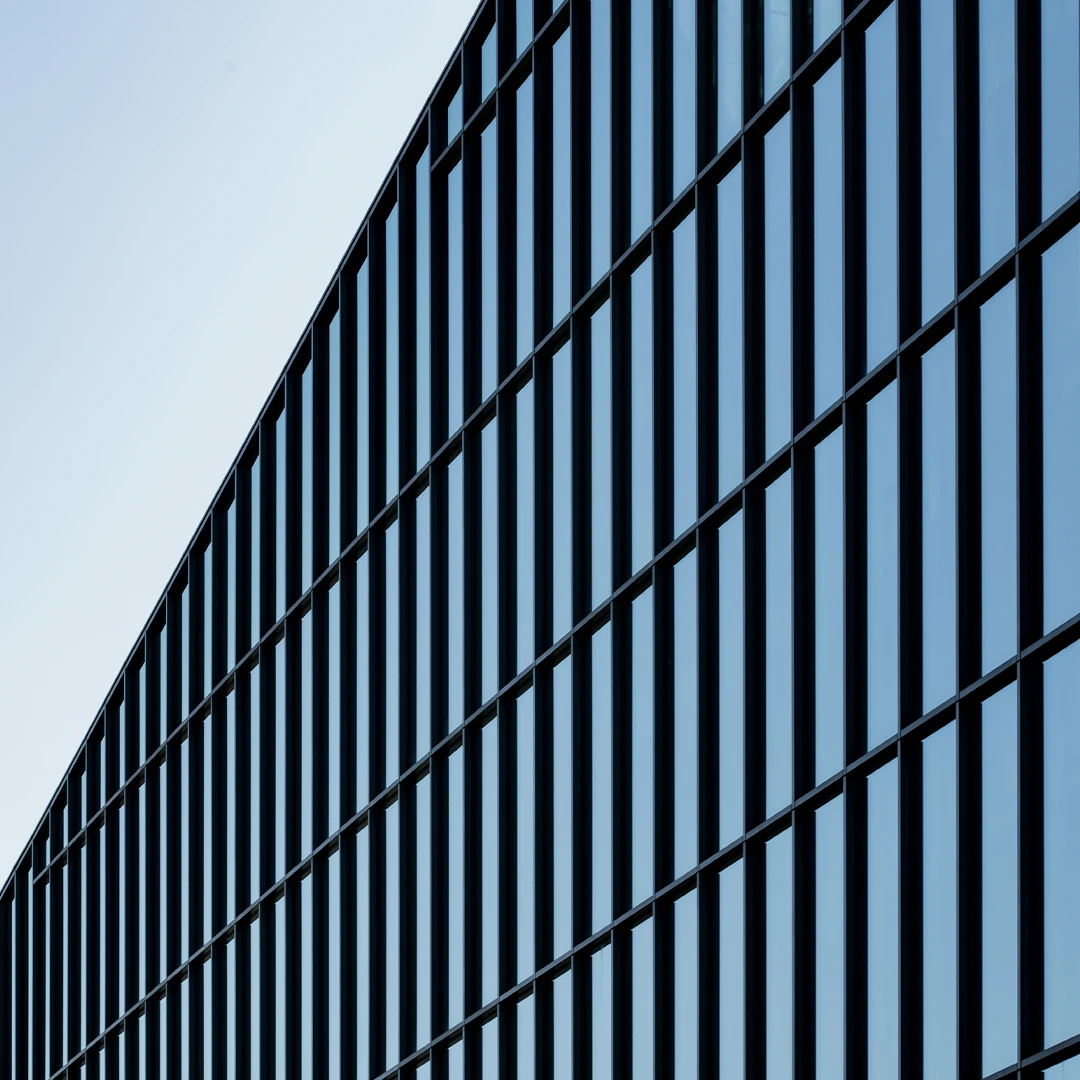 Reflective Privacy Film On Glass Offices.