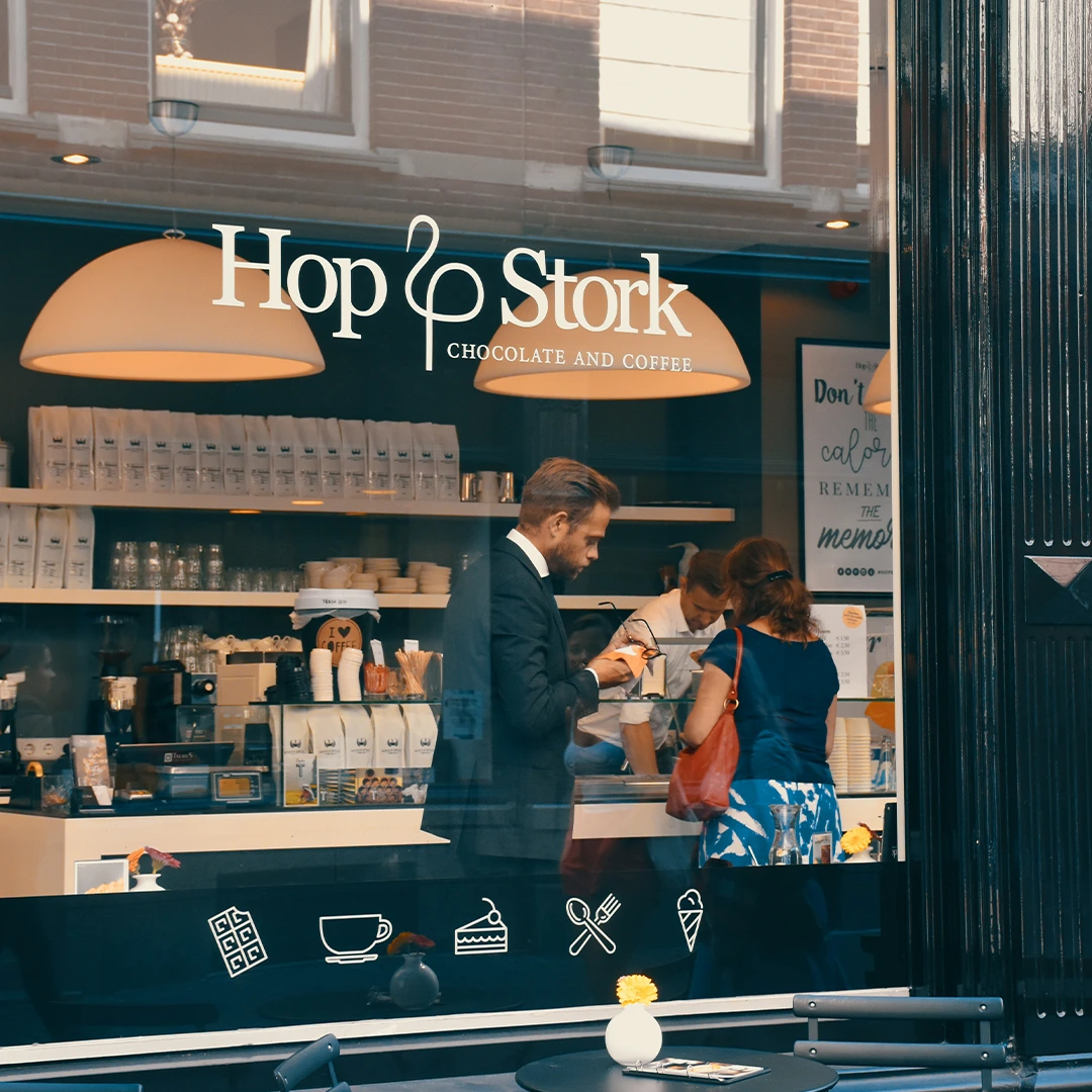 A Window Graphic On A Shop Window.