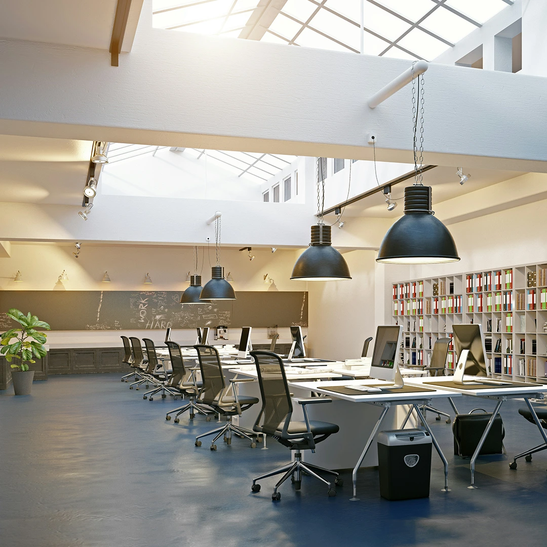 A Modern Workspace With Mac Displays.